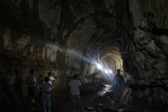 Lava tunnel, Santa Cruz, Galapagos Islands
